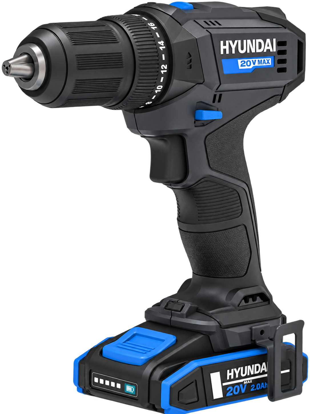 Hyundai DD20S-40TT 20V cordless driver drill with 40 N.m torque and 1600 RPM